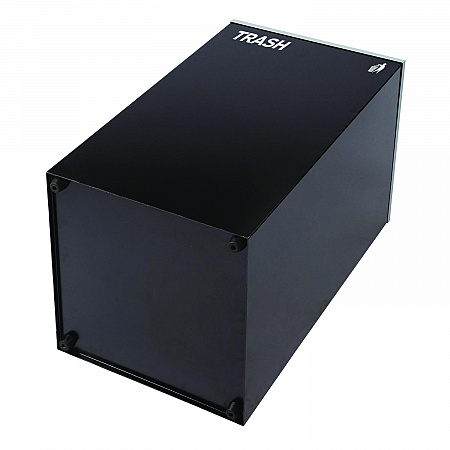 29 Gallon Trash/Recycling Cans, Steel, Green Mixed Recycling Can with Mixed Lid, Black Trash Can with Square Lid (4450BLKKIT11)