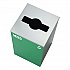 29 Gallon Trash/Recycling Cans, Steel, Green Mixed Recycling Can with Mixed Lid, Black Trash Can with Square Lid (4450BLKKIT11)