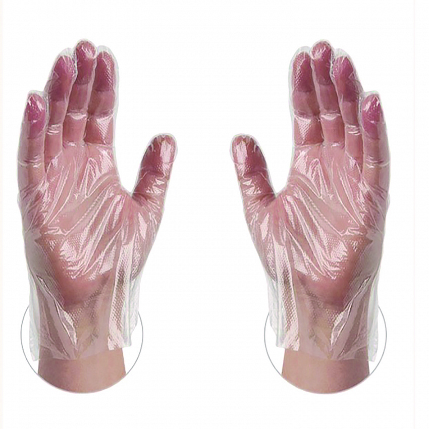 Polyethylene Food Safe Industrial Gloves, Powder-Free, Large, Clear, 500/Box (PGLOVEL500)