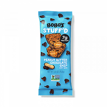 Stuff'D Peanut Butter and Chocolate Chip Oat Bar, 2.5 oz Bar, 12/Box (00104)
