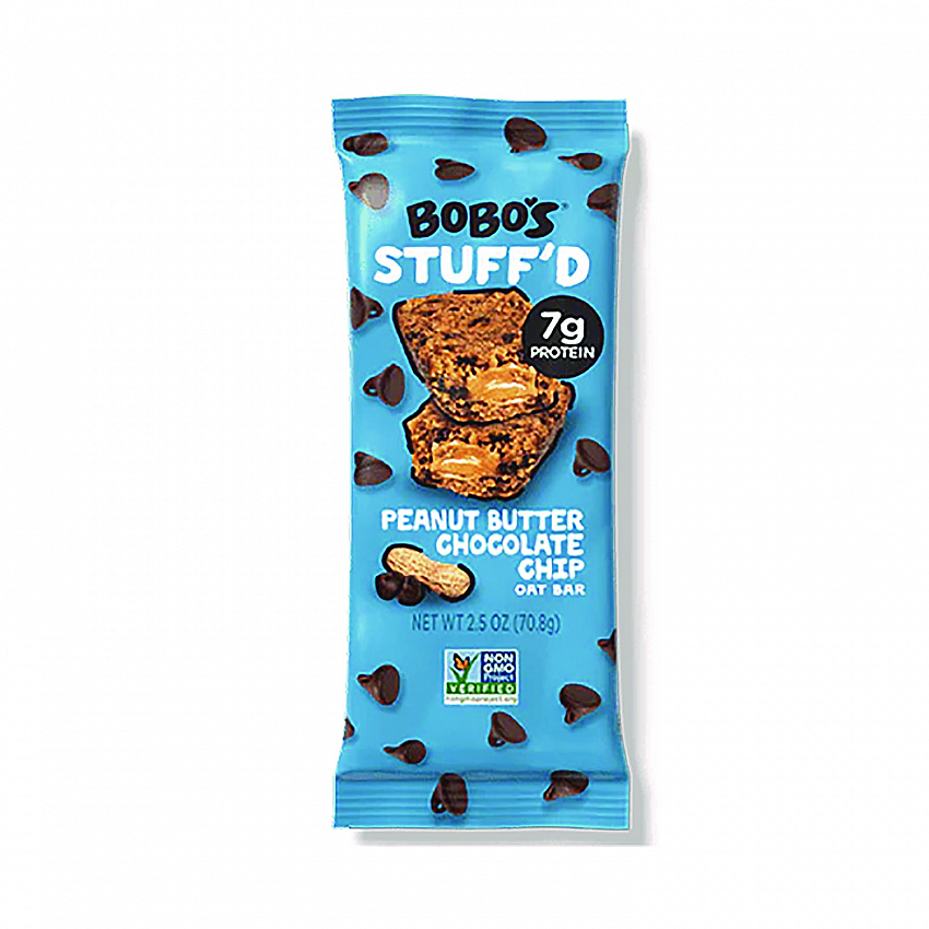 Stuff'D Peanut Butter and Chocolate Chip Oat Bar, 2.5 oz Bar, 12/Box (00104)