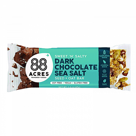 Sweet 'N Salty Gluten-Free Dark Chocolate Sea Salt Seed and Oat Bar, 1.6 oz Bar, 9/Box (ACY00504)