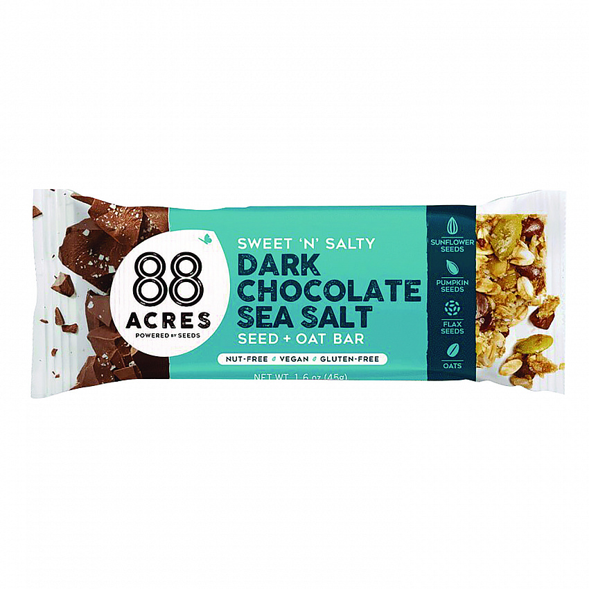Sweet 'N Salty Gluten-Free Dark Chocolate Sea Salt Seed and Oat Bar, 1.6 oz Bar, 9/Box (ACY00504)