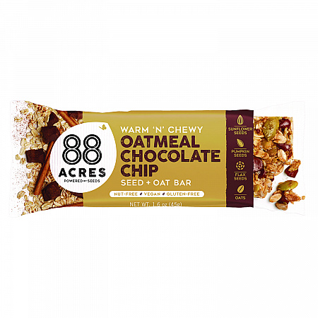 Warm 'N Chewy Gluten-Free Oatmeal/Chocolate Chip Seed and Oat Bar, 1.6 oz Bar, 9/Box (ACY11049)