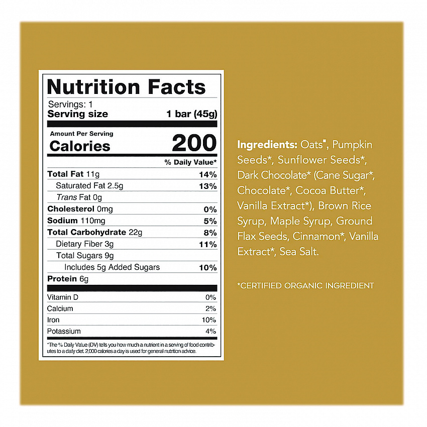 Warm 'N Chewy Gluten-Free Oatmeal/Chocolate Chip Seed and Oat Bar, 1.6 oz Bar, 9/Box (ACY11049)