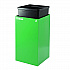 29 Gallon Trash/Recycling Cans, Steel, Green Trash Can with Square Lid (4450KITGRNST)
