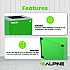 29 Gallon Trash/Recycling Cans, Steel, Green Trash Can with Square Lid (4450KITGRNST)