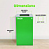 29 Gallon Trash/Recycling Cans, Steel, Green Trash Can with Square Lid (4450KITGRNST)