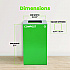 29 Gallon Trash/Recycling Cans, Steel, Green Compost Can with Square Lid (4450KITGRNSC)
