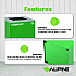 29 Gallon Trash/Recycling Cans, Steel, Green Compost Can with Square Lid (4450KITGRNSC)