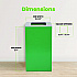 29 Gallon Trash/Recycling Cans, Steel, Green Can with Square Lid (4450KITGRNS)