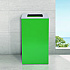 29 Gallon Trash/Recycling Cans, Steel, Green Can with Square Lid (4450KITGRNS)