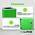 29 Gallon Trash/Recycling Cans, Steel, Green Can with Square Lid (4450KITGRNS)