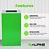 29 Gallon Trash/Recycling Cans, Steel, Green Can with Square Lid (4450KITGRNS)