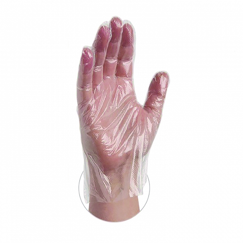 Polyethylene Food Safe Industrial Gloves, Powder-Free, Large, Clear, 500/Box (PGLOVEL500)