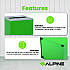29 Gallon Trash/Recycling Cans, Steel, Green Can with Mixed Lid (4450KITGRNM)
