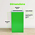 29 Gallon Trash/Recycling Cans, Steel, Green Can with Mixed Lid (4450KITGRNM)