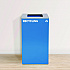 29 Gallon Trash/Recycling Cans, Steel, Blue Recycling Can with Square Lid (4450KITBLUSR)