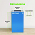 29 Gallon Trash/Recycling Cans, Steel, Blue Recycling Can with Square Lid (4450KITBLUSR)