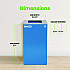 29 Gallon Trash/Recycling Cans, Steel, Blue Mixed Recycling Can with Square Lid (4450KITBLUSM)