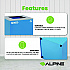 29 Gallon Trash/Recycling Cans, Steel, Blue Mixed Recycling Can with Square Lid (4450KITBLUSM)