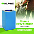 29 Gallon Trash/Recycling Cans, Steel, Blue Can with Square Lid (4450KITBLUS)