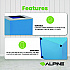 29 Gallon Trash/Recycling Cans, Steel, Blue Can with Square Lid (4450KITBLUS)