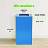 29 Gallon Trash/Recycling Cans, Steel, Blue Can with Square Lid (4450KITBLUS)
