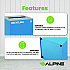 29 Gallon Trash/Recycling Cans, Steel, Blue Recycling Can with Mixed Lid (4450KITBLUMR)