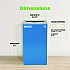 29 Gallon Trash/Recycling Cans, Steel, Blue Mixed Recycling Can with Mixed Lid (4450KITBLUMM)