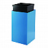 29 Gallon Trash/Recycling Cans, Steel, Blue Can with Circle Lid (4450KITBLUC)