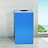 29 Gallon Trash/Recycling Cans, Steel, Blue Can with Circle Lid (4450KITBLUC)