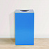 29 Gallon Trash/Recycling Cans, Steel, Blue Can with Circle Lid (4450KITBLUC)