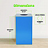 29 Gallon Trash/Recycling Cans, Steel, Blue Can with Circle Lid (4450KITBLUC)