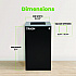29 Gallon Trash/Recycling Cans, Steel, Black Trash Can with Square Lid (4450KITBLKST)