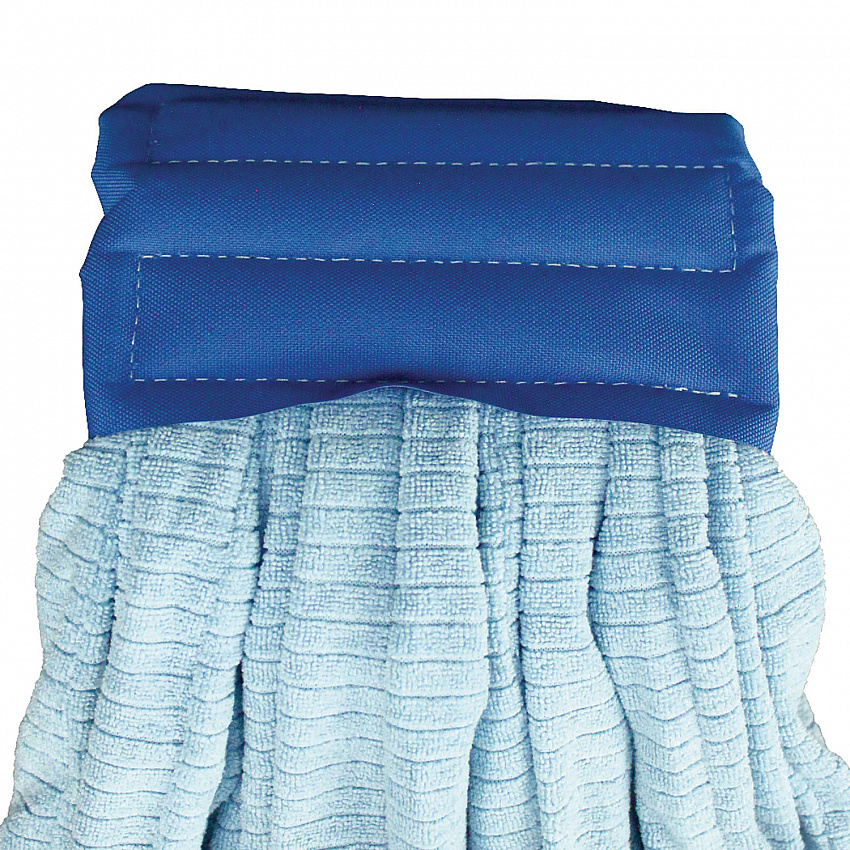 Microfiber Tube Wet Mops, Large, 5" Headband, Blue, 12/Carton (LF0003)