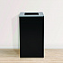 29 Gallon Trash/Recycling Cans, Steel, Black Can with Square Lid (4450KITBLKS)