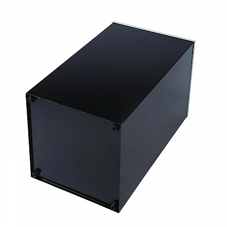29 Gallon Trash/Recycling Cans, Steel, Black Can with Square Lid (4450KITBLKS)