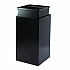29 Gallon Trash/Recycling Cans, Steel, Black Can with Square Lid (4450KITBLKS)