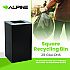 29 Gallon Trash/Recycling Cans, Steel, Black Can with Square Lid (4450KITBLKS)