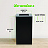 29 Gallon Trash/Recycling Cans, Steel, Black Can with Square Lid (4450KITBLKS)