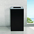 29 Gallon Trash/Recycling Cans, Steel, Black Can with Square Lid (4450KITBLKS)