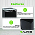 29 Gallon Trash/Recycling Cans, Steel, Black Cans/Bottles Recycling Can with Mixed Lid (4450KITBLKMC)