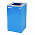 29 Gallon Trash/Recycling Cans, Steel, Blue Mixed Recycling and Black Trash Cans w/Square Lids, Green Compost Can w/Mixed Lid (4450BLKKIT24)