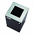 29 Gallon Trash/Recycling Cans, Steel, Blue Mixed Recycling and Green Compost Cans w/Mixed Lids, Black Trash Can w/Square Lid (4450BLKKIT28)