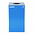 29 Gallon Trash/Recycling Cans, Steel, Blue Mixed Recycling w/Circle Lid, Green Compost w/Mixed Lid, Black Trash w/Square Lid (4450BLKKIT37)