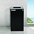 29 Gallon Trash/Recycling Cans, Steel, Blue Cans/Bottles with Circle Lid, Green Compost and Black Trash Cans with Square Lids (4450BLKKIT34)