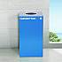 29 Gallon Trash/Recycling Cans, Steel, Blue Cans/Bottles with Circle Lid, Green Compost and Black Trash Cans with Square Lids (4450BLKKIT34)