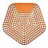 Anti-Splash Urinal Screen, Mango Mist Scent, Orange, 0.11 oz, 10/Box (1006)