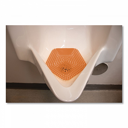 Anti-Splash Urinal Screen, Mango Mist Scent, Orange, 0.11 oz, 10/Box (1006)